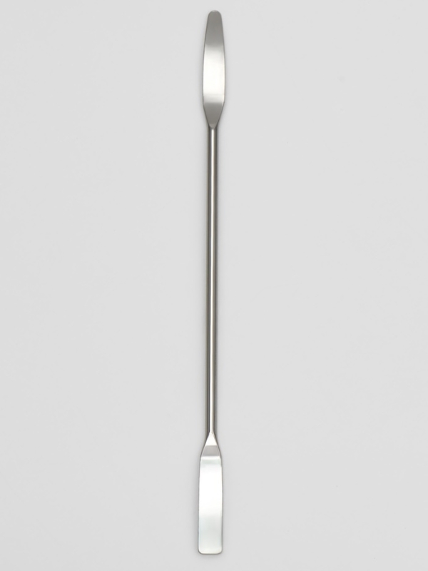 Шпатель для макияжа, двусторонний, 15 см, серебристый