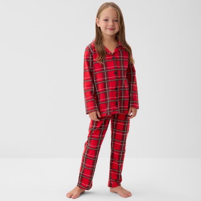 Пижама детская KAFTAN Пижама детская KAFTAN "Клетка" размер 32 (110-116 см)
