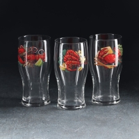 Стакан стеклянный для пива &laquo;Тюлип&raquo;, 570 мл, рисунок МИКС