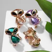 Брошь &laquo;Кошечка&raquo; драгоценная, цвет МИКС (неделимая фасовка 12 шт., цена за шт.)