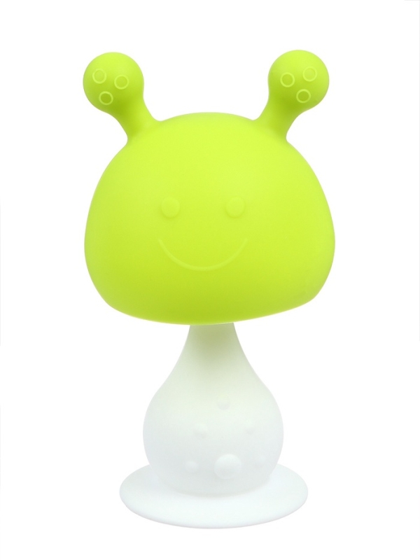 Прорезыватель силиконовый с погремушкой &laquo;Грибочек&raquo;, цвет зеленый, Крошка Я