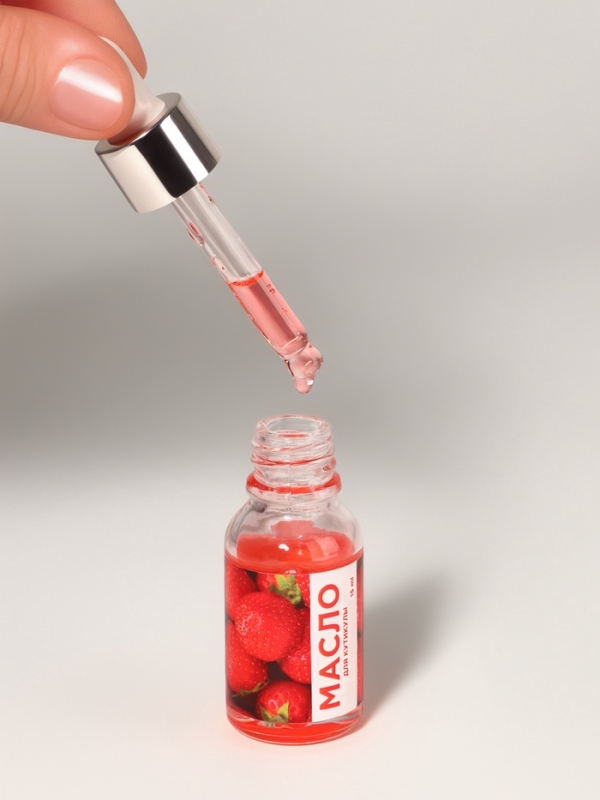 Масло д/ногтей и кутикулы 15мл КЛУБНИКА бут с пип к/кор QF