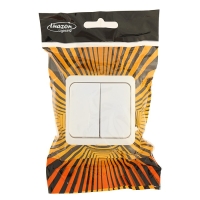 Выключатель Luazon Lighting "СПБ", 10 А, 2 клавиши, белый