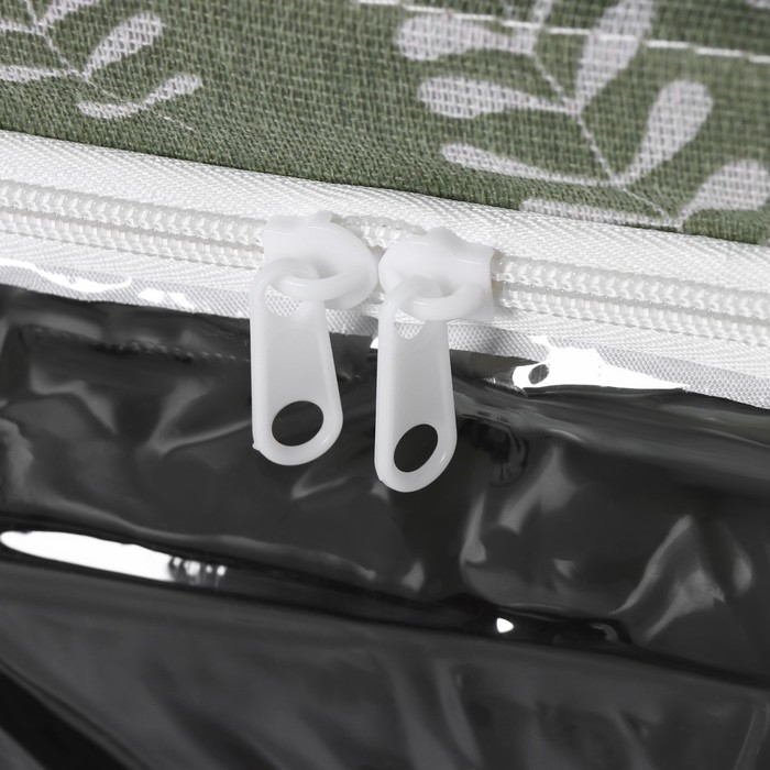 Кофр для хранения вещей Доляна Leaves, 50&times;40&times;33 см, 66 литра, цвет зелёный