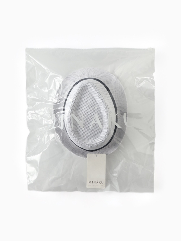 Шляпа мужская MINAKU "Плетеная", размер 58, цвет белый