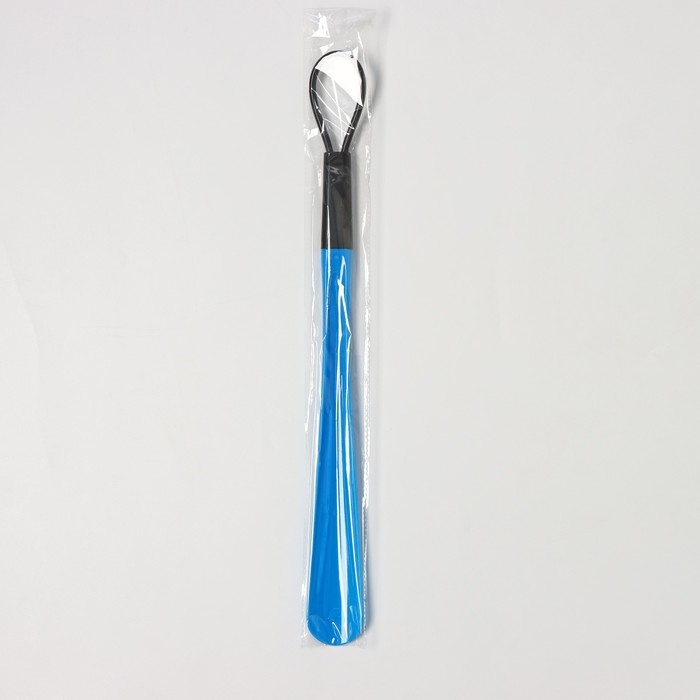 Ложка для обуви Доляна, с петелькой, 47&times;4,5 см, цвет голубой