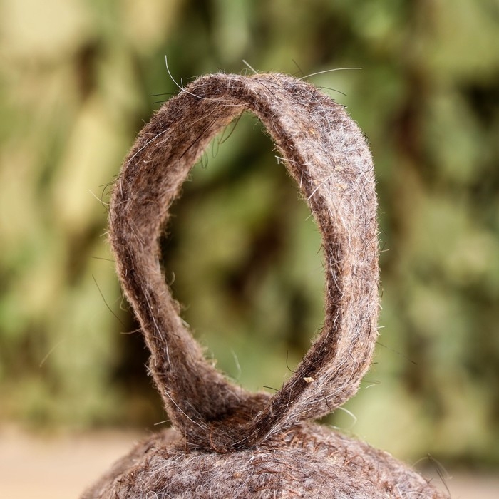 Шапка для бани &laquo;Добропаровъ&raquo;, классика, тёмная, войлок