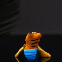 Фигура "Кот в лодке с рыбкой" 4.2х5.8х5.4 см