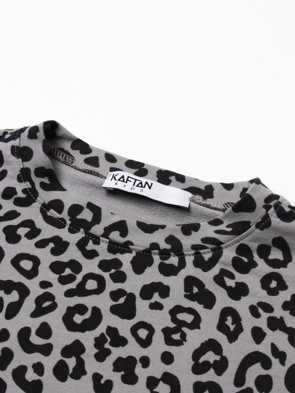 Футболка с дл.рукавом для девочки KAFTAN Trendy grey, р. 28 (86-92)