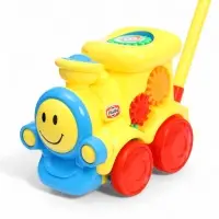 Каталка на палочке "Паровозик" с шестеренками