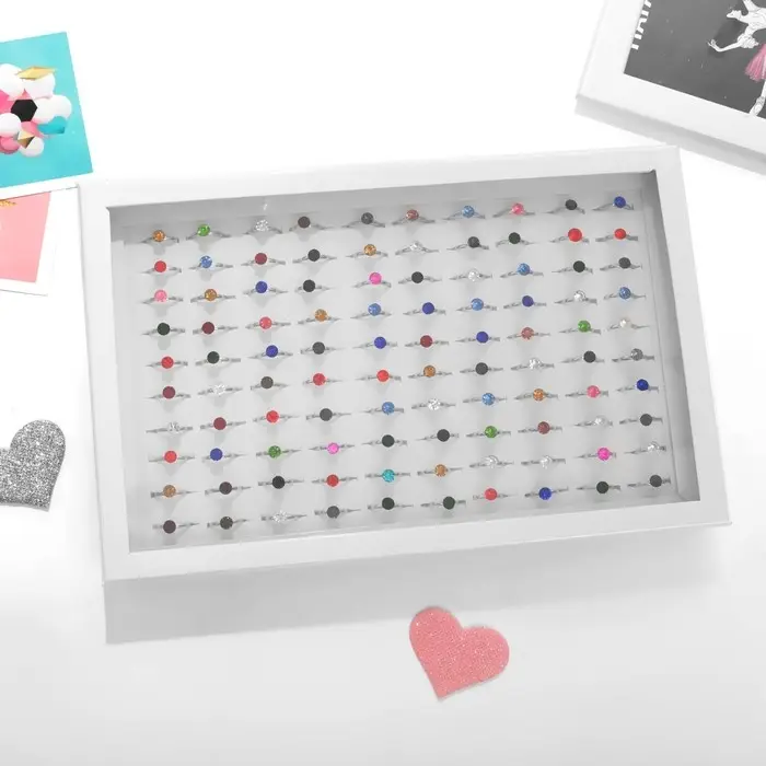 Кольцо детское &laquo;Выбражулька&raquo; стразинка, цвет МИКС, безразмерно