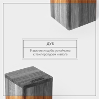 Подставка деревянная для столовых приборов Adelica, 9&times;9&times;14 см, дуб