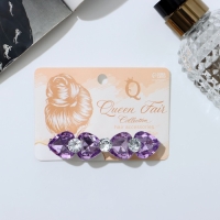 Заколка-автомат для волос "Грани" сердечки, 8 см, микс Заколка-автомат для волос "Грани" сердечки, 8 см, микс