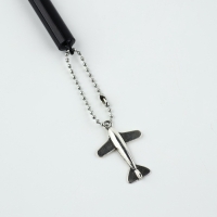 Ручка пластик с подвеской самолёт "23 февраля честь и отвага"