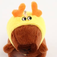 Мягкая игрушка &laquo;Капибара&raquo; в шапочке оленя, 13 см