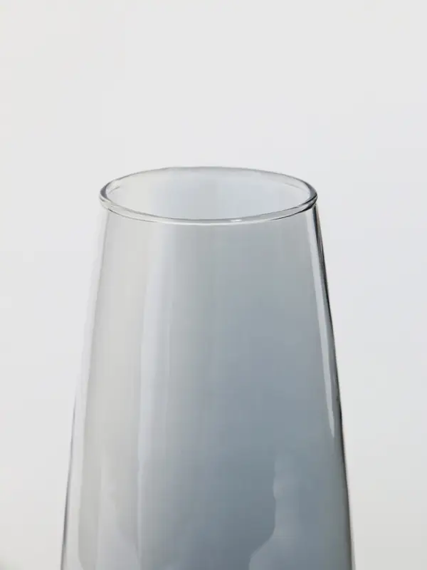 Ваза стекло настольная "Кэнди" 22х9х6,5 см, серый