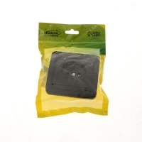 Розетка одноместная Luazon Lighting "Орион", 10 А, скрытая, без з/к, черная