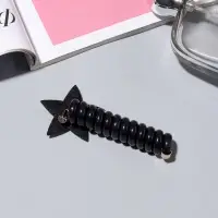 Резинка для волос "Пружинка-звёздочка" (набор 2 шт) 9,5х1,5 см, чёрный