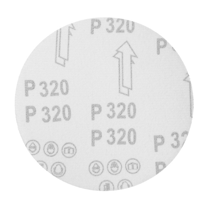 Круг абразивный шлифовальный под Круг абразивный шлифовальный под "липучку" ТУНДРА, 150 мм, Р320, 5 шт.