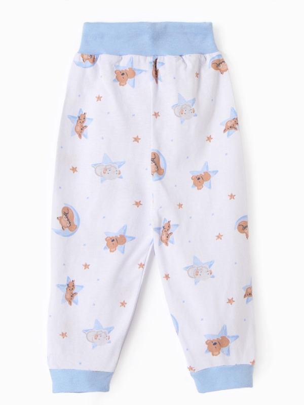 Ползунки с открытой ножкой детские ATA kids &laquo;Сон&raquo;, молочные/голубые, рост 74