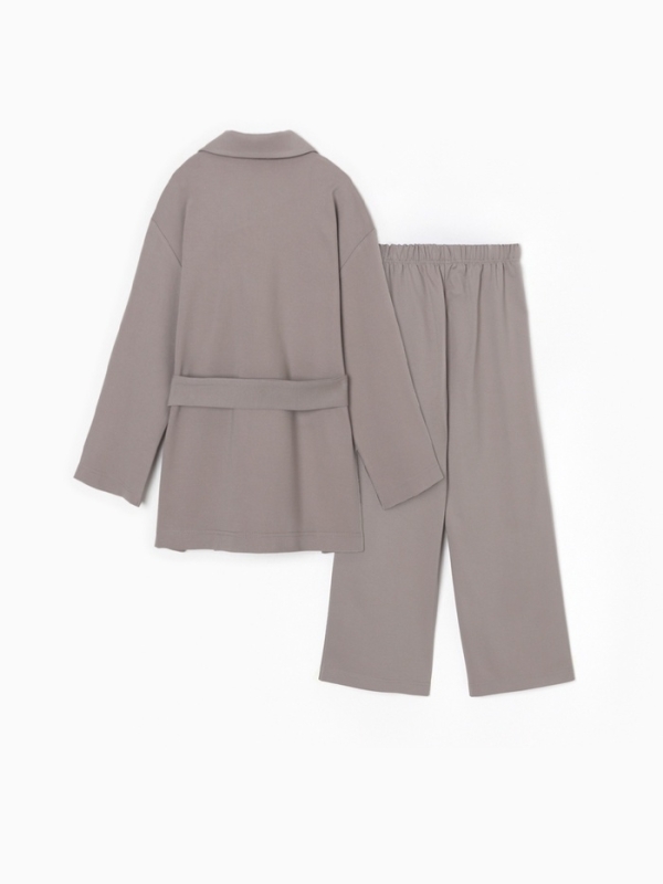 Комплект для девочки (жакет и брюки) MINAKU: PartyDress, цвет серый, рост 140 см