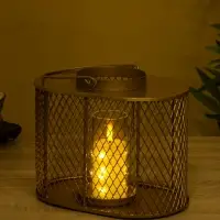 Подсвечник фонарь со стеклянной колбой 19,5х23х15,5 см, d 10 см, металл, цв. золото