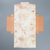 Коробка подарочная складная конверт, упаковка, &laquo;Нежные пионы&raquo;, 31 х 22 х 5 см