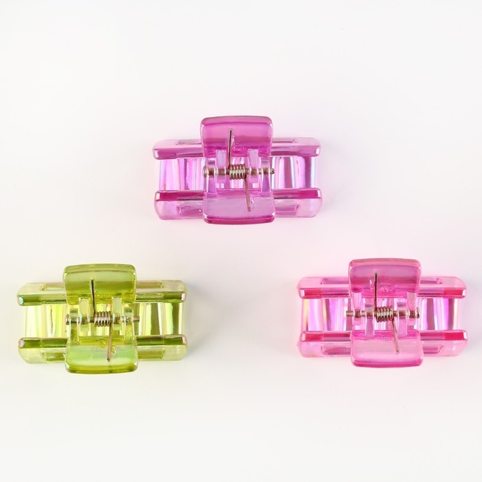 Краб для волос 3 шт. &laquo;Нежность&raquo; 3 шт, 4 х 2,5 х 2 см.