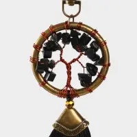 Брелок ловец снов "Великое древо" 19 см, цв. чёрный