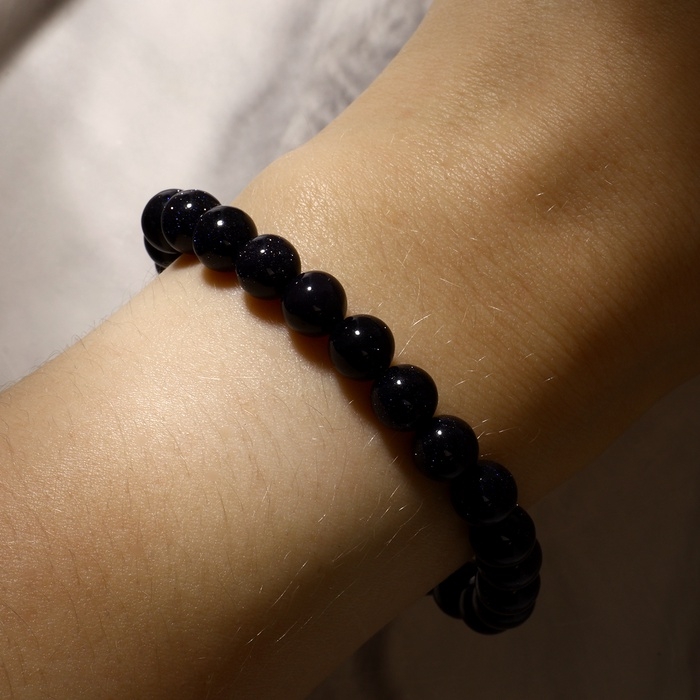 Браслет унисекс &laquo;Авантюрин синий&raquo;, камень, шар №8, d=5,5 см