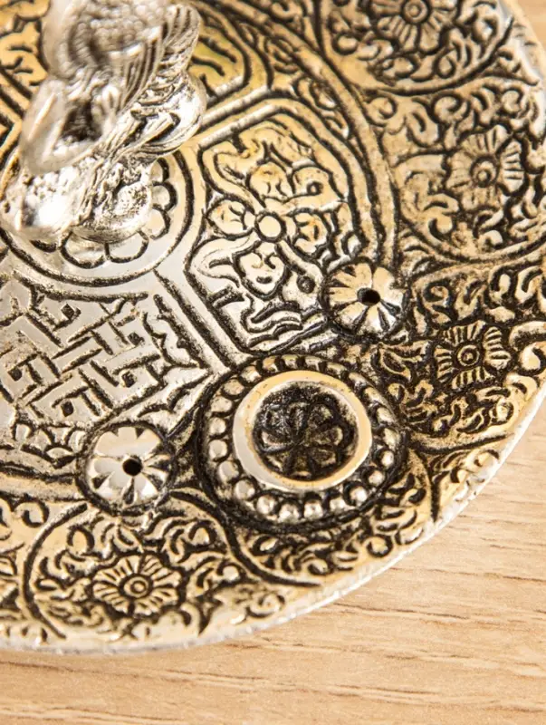 Подставка под благовония "Будда в позе лотоса" алюминий 11х11х7 см