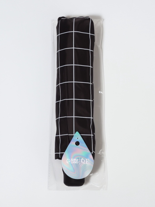 Зонт автоматический &laquo;Клетка&raquo;, эпонж, 3 сложения, 8 спиц, R = 48/55 см, D = 110 см, цвет МИКС