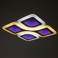 Люстра с ПДУ 10005/4 LED 180Вт 3000-6000К диммер с подсветкой белый 50х50х10 см BayerLux