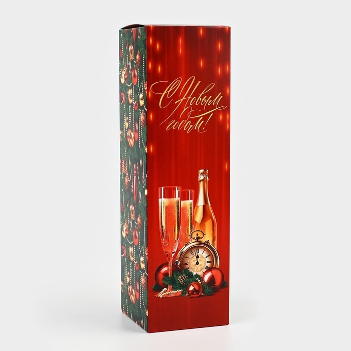 Коробка подарочная новогодняя складная «Шампанское », 9.5 х 32.5 х 9.5 см, Новый год Коробка подарочная новогодняя складная «Шампанское », 9.5 х 32.5 х 9.5 см, Новый год