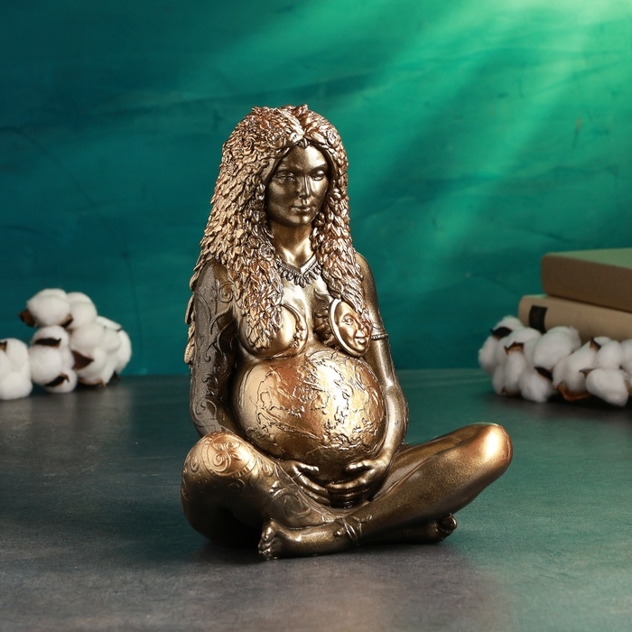 Копилка "Богиня Гайя. Мать Земля" бронза, 28см