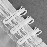 Крючок для штор, регулируемый, 7 × 2,3 × 0,5 см, 10 шт, цвет белый Крючок для штор, регулируемый, 7 × 2,3 × 0,5 см, 10 шт, цвет белый