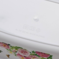 Набор ланч-боксов пластиковых &laquo;Розы&raquo;, 4 шт: 400 мл, 650 мл, 1 л, 1,5 л, цвет белый