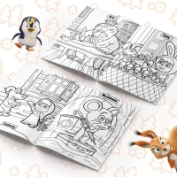 Раскраска 16 стр., А4, &laquo;Маша и Медведь&raquo;