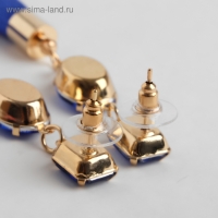 Серьги ассорти &laquo;Кисти&raquo; блеск вечера, две фигуры, цвет синий, L кисти 8 см