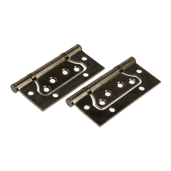 Петля-бабочка ТУНДРА, 100х70х2.0 мм, универсальная, без врезки, цвет бронза, 2 шт. Петля-бабочка ТУНДРА, 100х70х2.0 мм, универсальная, без врезки, цвет бронза, 2 шт.