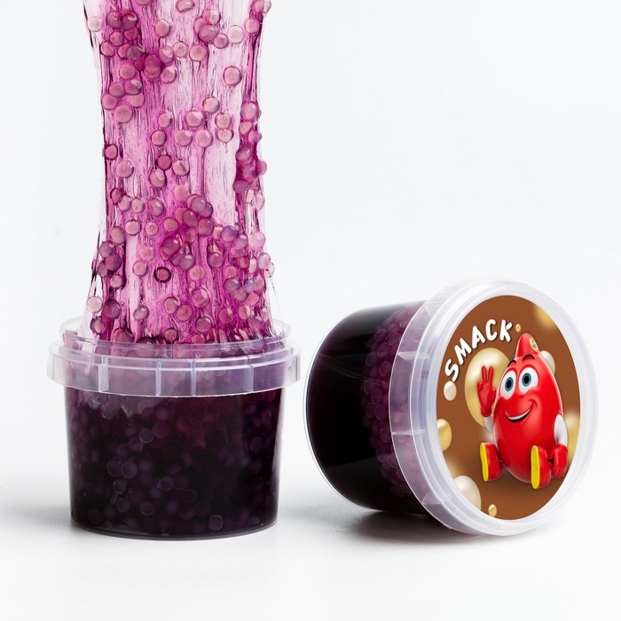 Слайм &laquo;Стекло&raquo;, Smaсk с шариками, фиолетовый, 90 г