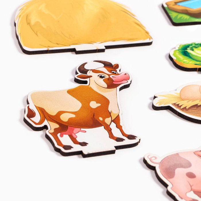 Фигурки животных деревянные &laquo;Ферма. Домашние животные&raquo;