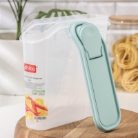 Ёмкость для сыпучих продуктов, 2 л, пластик, прозрачная, крышка МИКС