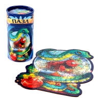 Пазлы фигурные деревянные на новый год «Змея на шаре. Новогодний экспресс», 128 элементов, символ года 2025 Пазлы фигурные деревянные на новый год «Змея на шаре. Новогодний экспресс», 128 элементов, символ года 2025