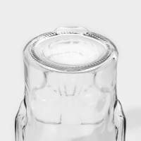 Кружка стеклянная с крышкой и трубочкой Доляна &laquo;Череп. Хэллоуин&raquo;, 400 мл, 9&times;14,5 см, цвет МИКС