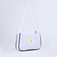 Сумка молодёжная на молнии, цвет белый