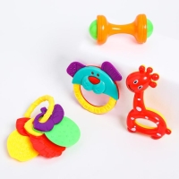 Набор погремушек &laquo;Маленькие радости&raquo;, 4 шт, цвет МИКС, Крошка Я