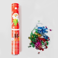 Новогодняя пневматическая хлопушка &laquo;С Новым Годом! Дедушка мороз&raquo;, фольга-серпантин, 30 см