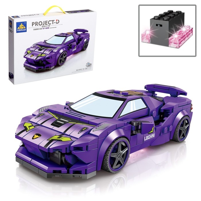 Конструктор Гонка «Скелер», световые эффекты, 281 деталь Конструктор Гонка «Скелер», световые эффекты, 281 деталь