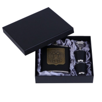 Подарочный набор 4 в 1 "Герб России": фляжка 210 мл, воронка, 2 рюмки, черный, 17 х 20 см Подарочный набор 4 в 1 "Герб России": фляжка 210 мл, воронка, 2 рюмки, черный, 17 х 20 см